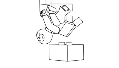 Astronauta Lego che cade, disegno da colorare